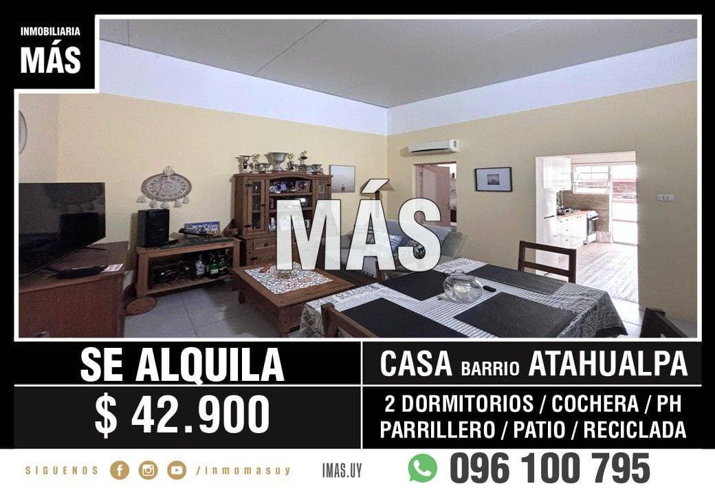 Casa Alquiler Cochera Atahualpa Montevideo iMas.uy C *